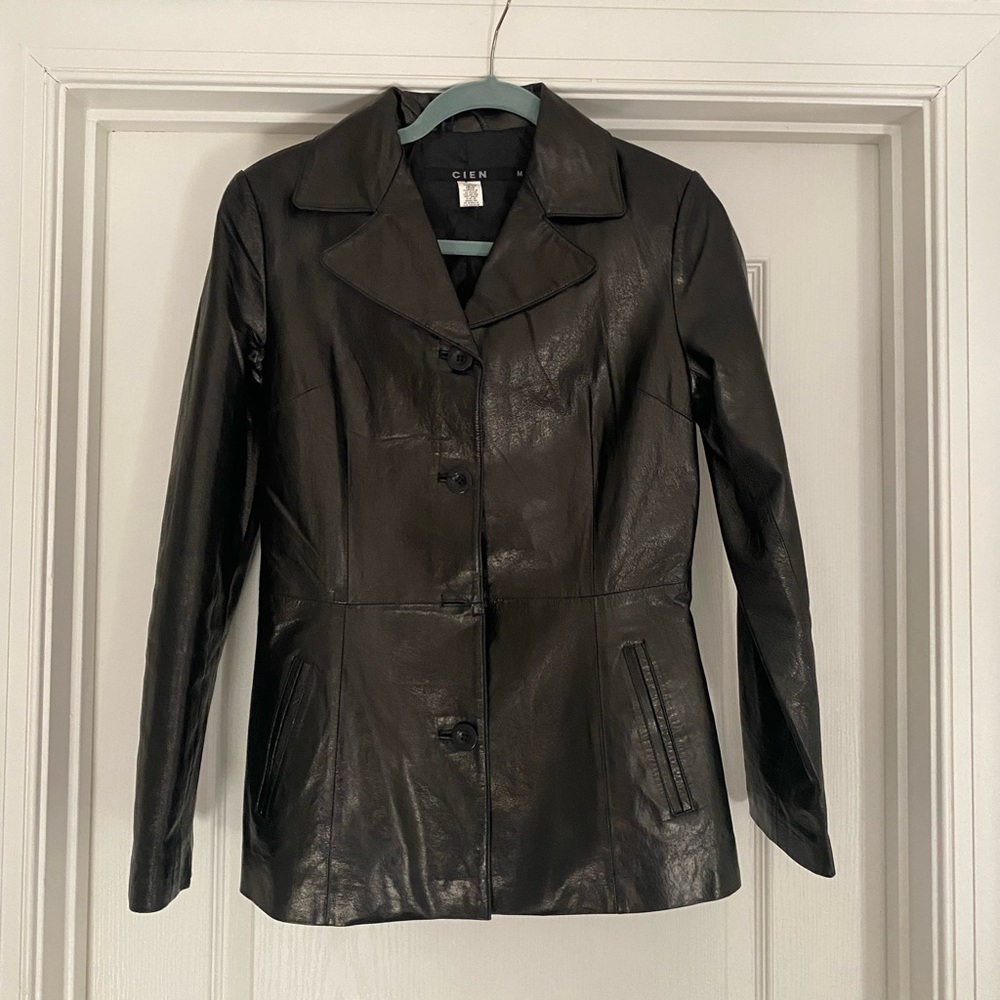 Cien Black Leather Jacket